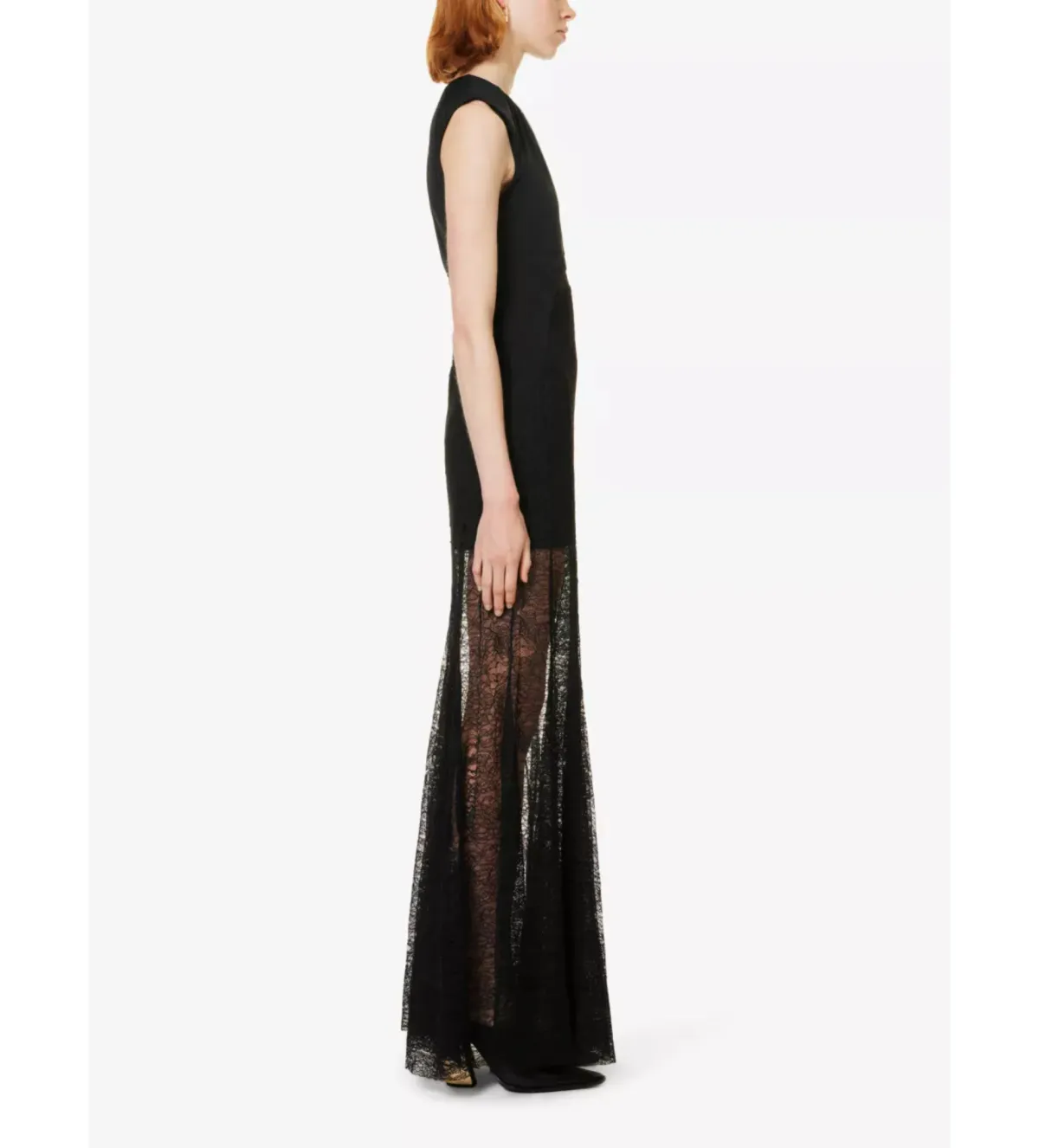 Camilla and Marc Angelo Lace Skirt Woven Maxi Dress Black Size AU 10 - Image 2