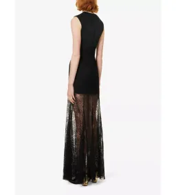 Camilla and Marc Angelo Lace Skirt Woven Maxi Dress Black Size AU 10 for rent on The Volte - image 3