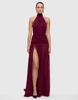 Effie Kats Verity Gown Burgundy Size 8 for rent on The Volte - image 1