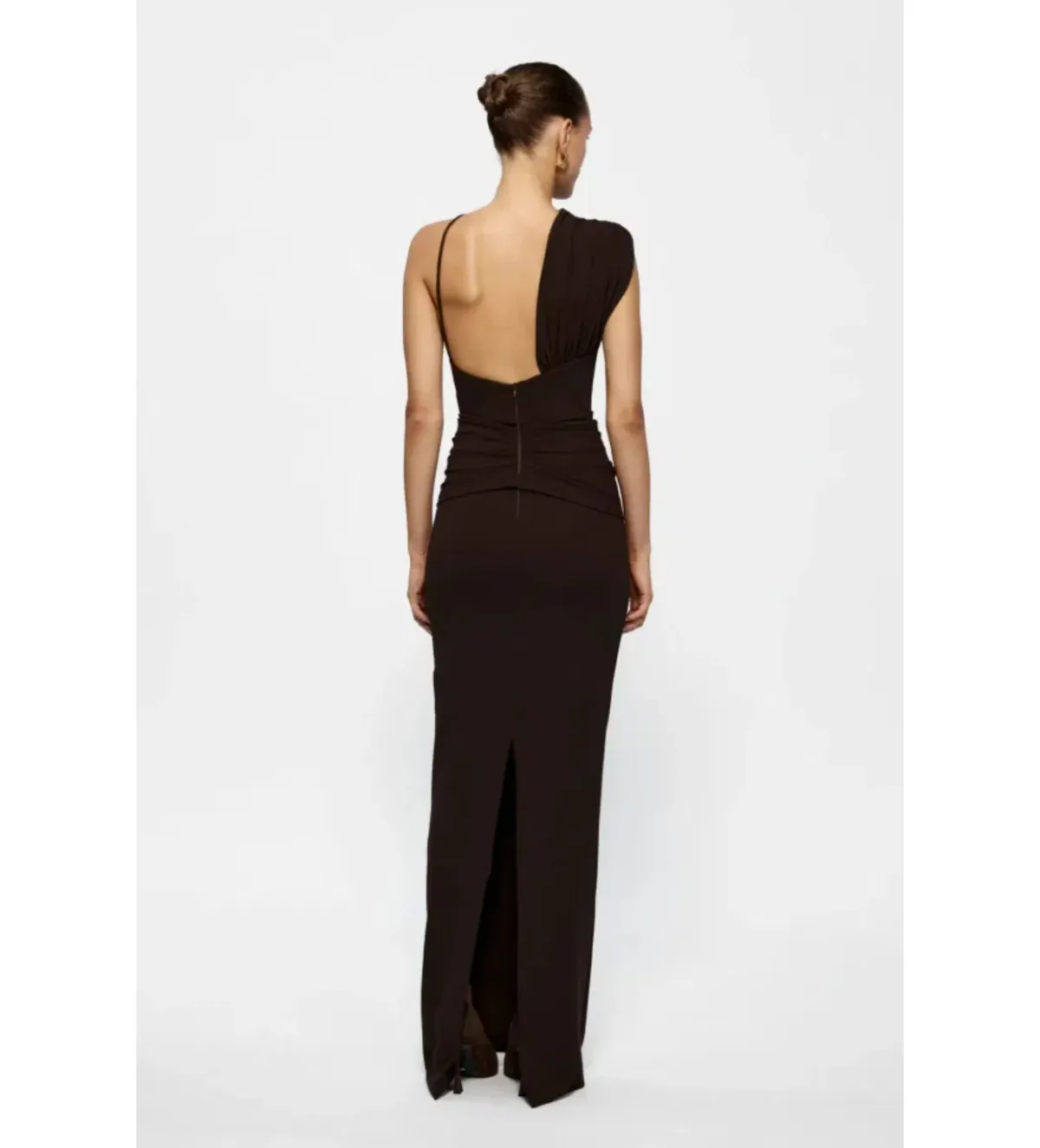 Effie Kats Greer Gown Brown Size 8 - Image 4