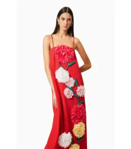Elliatt Buttercup Embroided Maxi Dress Red Size AU 10 for rent on The Volte - image 4