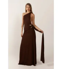 Ance Gria Gaia Gown Brown Size XS AU 6 for rent on The Volte - image 1
