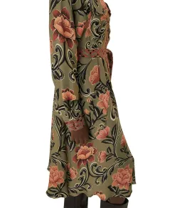 Farm Rio Arabesque Midi Dress Floral Green Size 18/L for rent on The Volte - image 4