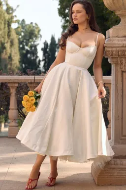 House of CB Mademoiselle White Tull Midi Dress Size AU 6 for rent on The Volte - image 10