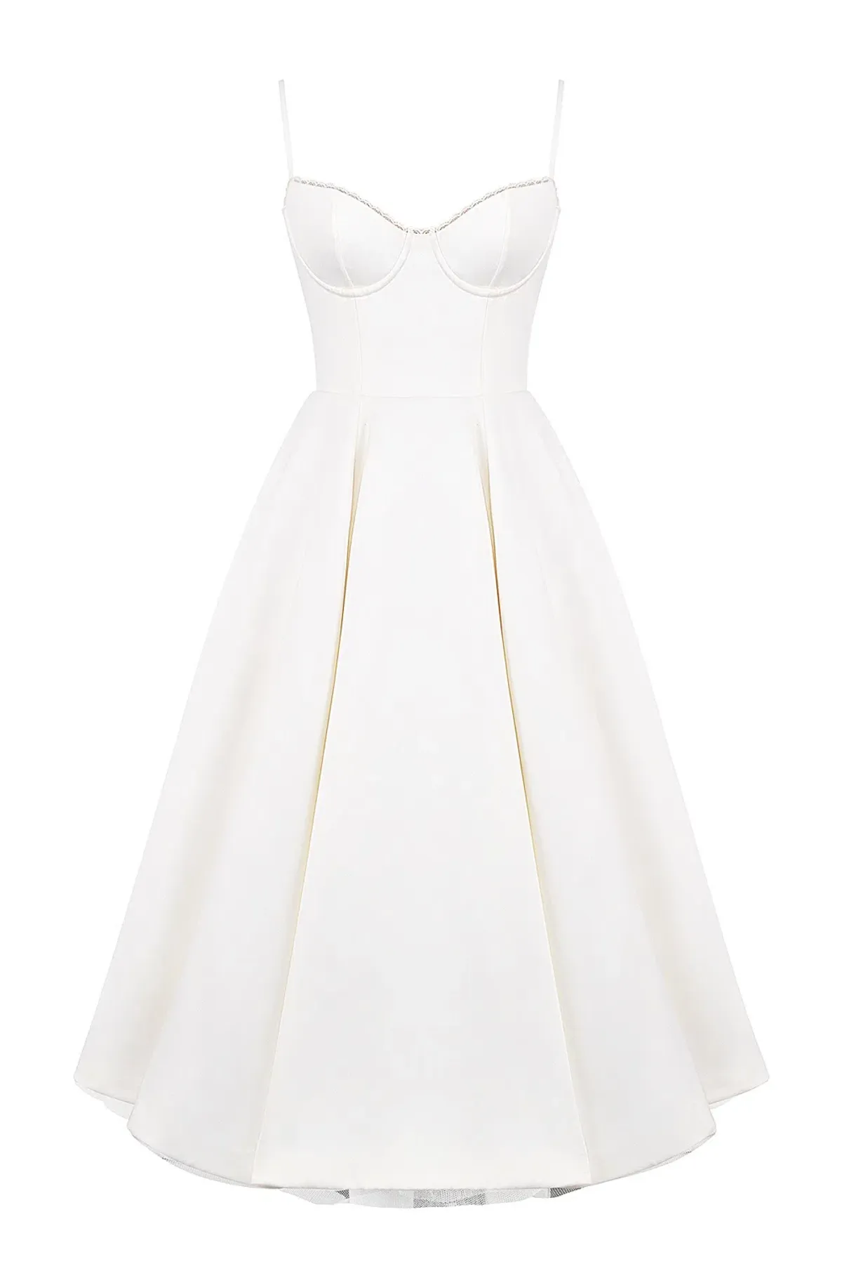 House of CB Mademoiselle White Tull Midi Dress Size AU 6 - Image 12