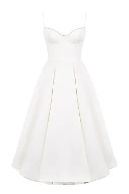 House of CB Mademoiselle White Tull Midi Dress Size AU 6 for rent on The Volte - image 12