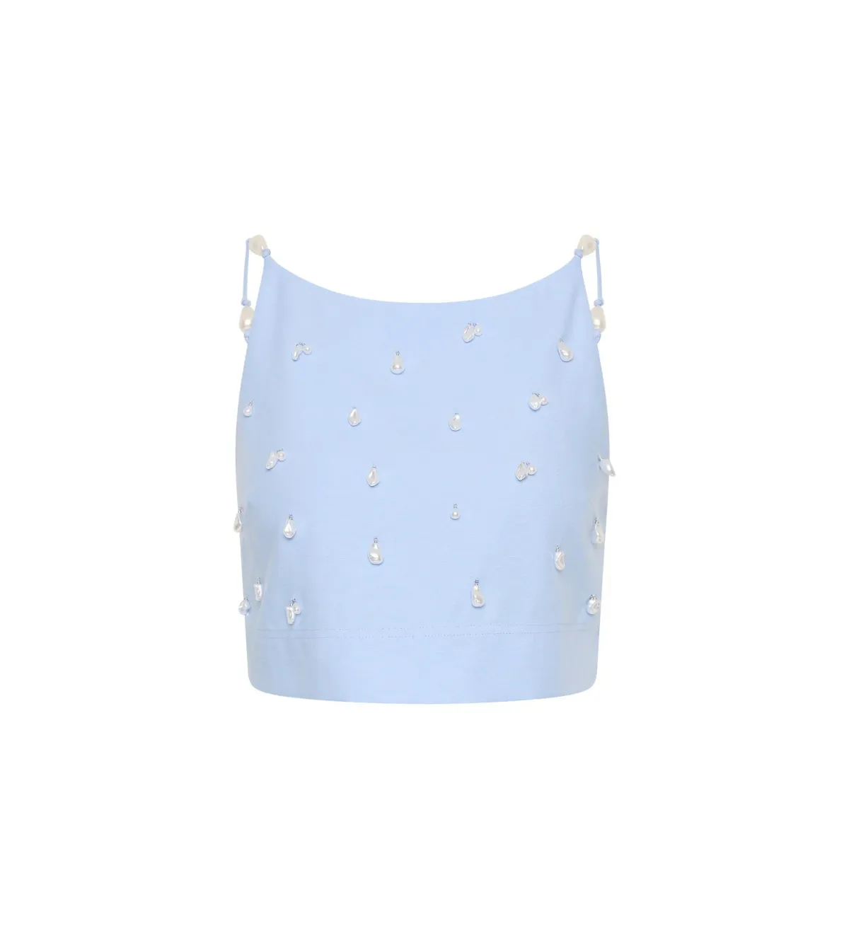 Aje Akoya Crop Top Size AU 4 and Mini Skirt Size AU 6 Set Cornflower Blue  - Image 5