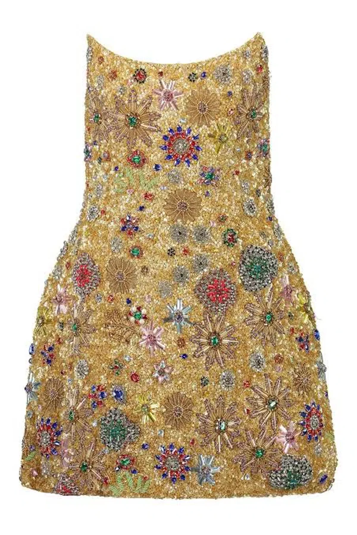 Rachel Gilbert Francesca Mini Dress Gold Size AU 8 - Image 2