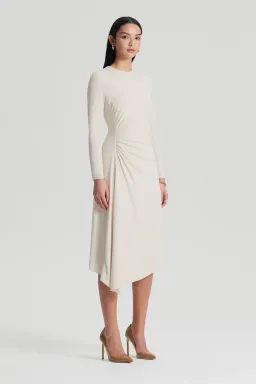 Scanlan Theodore Draped Tinsel Midi Vanilla Size 10 for rent on The Volte - image 1