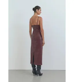 Viktoria And Woods Espionage Midi Dress In Burgundy Size AU 6  for rent on The Volte - image 2