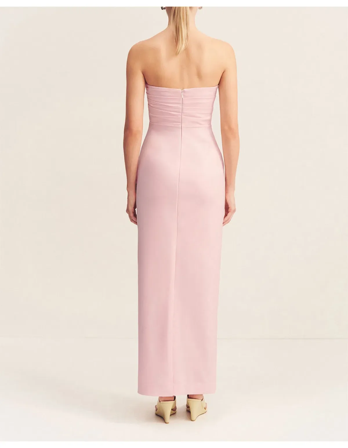 Shona Joy Lani Strapless Draped Maxi dress Fairyfloss Baby Pink Size 8  - Image 2