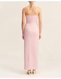 Shona Joy Lani Strapless Draped Maxi dress Fairyfloss Baby Pink Size 8  for rent on The Volte - image 2