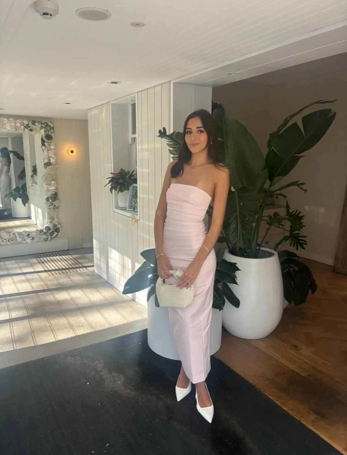 Shona Joy Lani Strapless Draped Maxi dress Fairyfloss Baby Pink Size 8  - Image 5