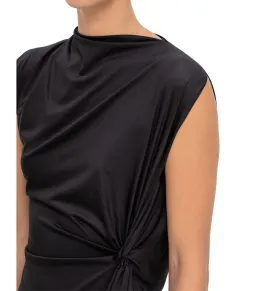 Victoria Beckham Asymmetric Drape Midi Dress Size 16 for rent on The Volte - image 4