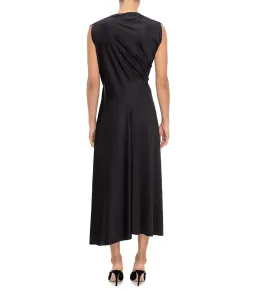 Victoria Beckham Asymmetric Drape Midi Dress Size 16 for rent on The Volte - image 2