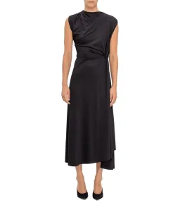 Victoria Beckham Asymmetric Drape Midi Dress Size 16 for rent on The Volte - image 1