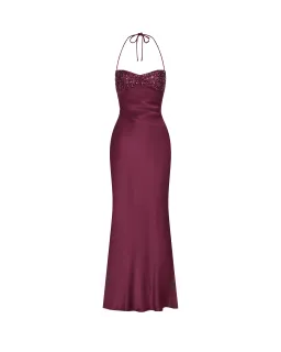 I Am Delilah Jade Maxi Dress in Berry Size M AU 10 for rent on The Volte - image 5