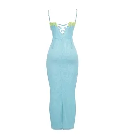 House of CB Aiza Lace Maxi Dress Ocean Blue Contrast Size S AU 8  for rent on The Volte - image 7