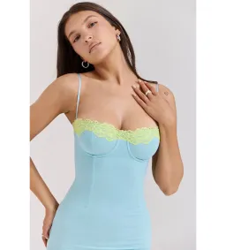 House of CB Aiza Lace Maxi Dress Ocean Blue Contrast Size S AU 8  for rent on The Volte - image 5