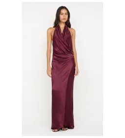 Bec and Bridge Elisia Wrap Maxi Dress in Plum Size AU 6 for rent on The Volte - image 1