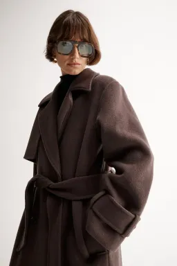 Elka Collective Arna Coat in Chocolate Brown Size 12/L for rent on The Volte - image 4