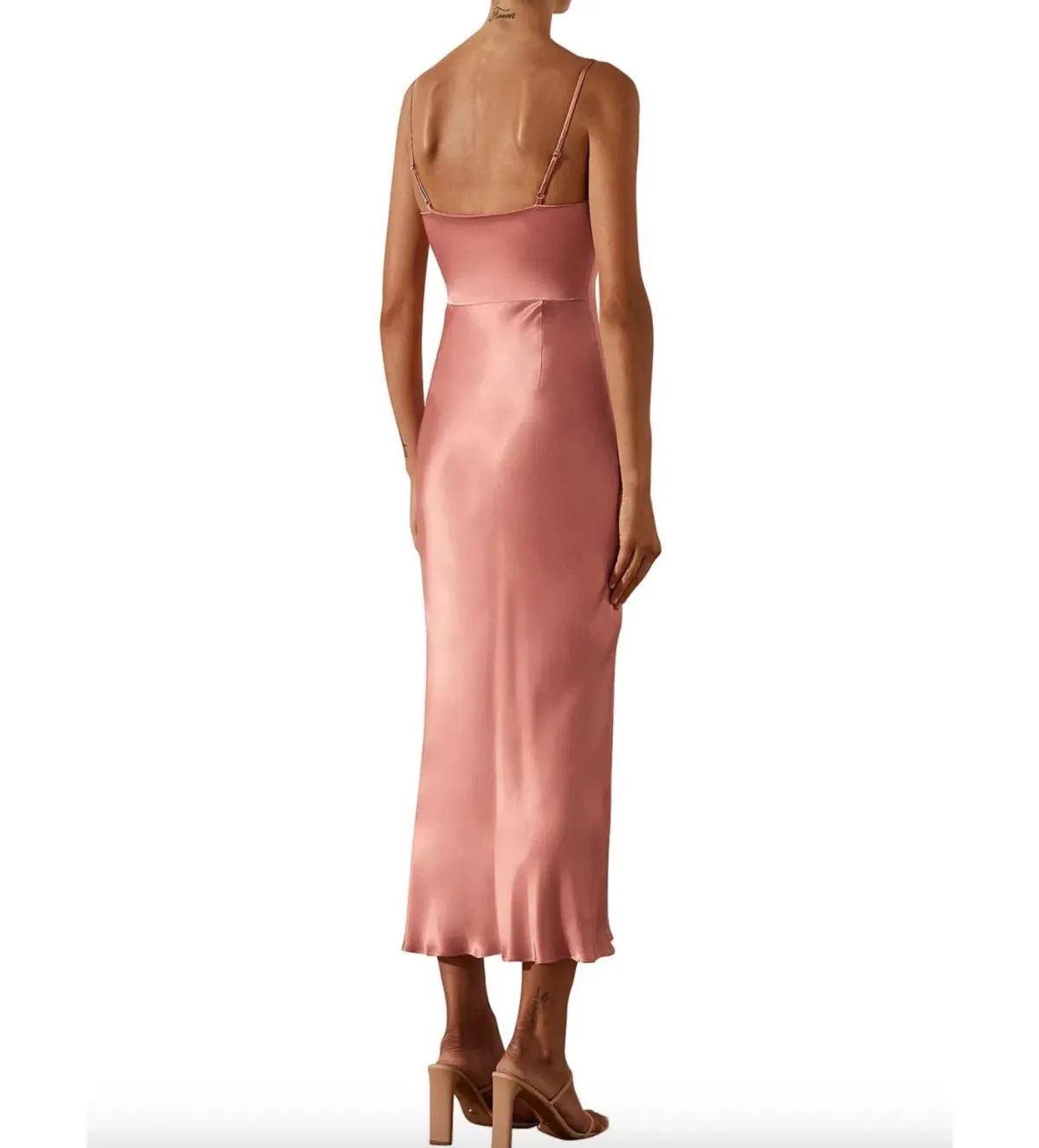 Shona Joy Eloise Lace up Midi Dress Antique Rose Size 6 - Image 3