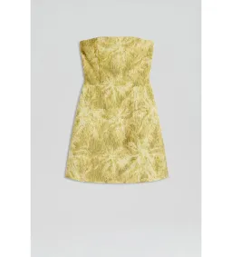 Scanlan Theodore Tinsel Linen Dress Green Size 8 for rent on The Volte - image 4