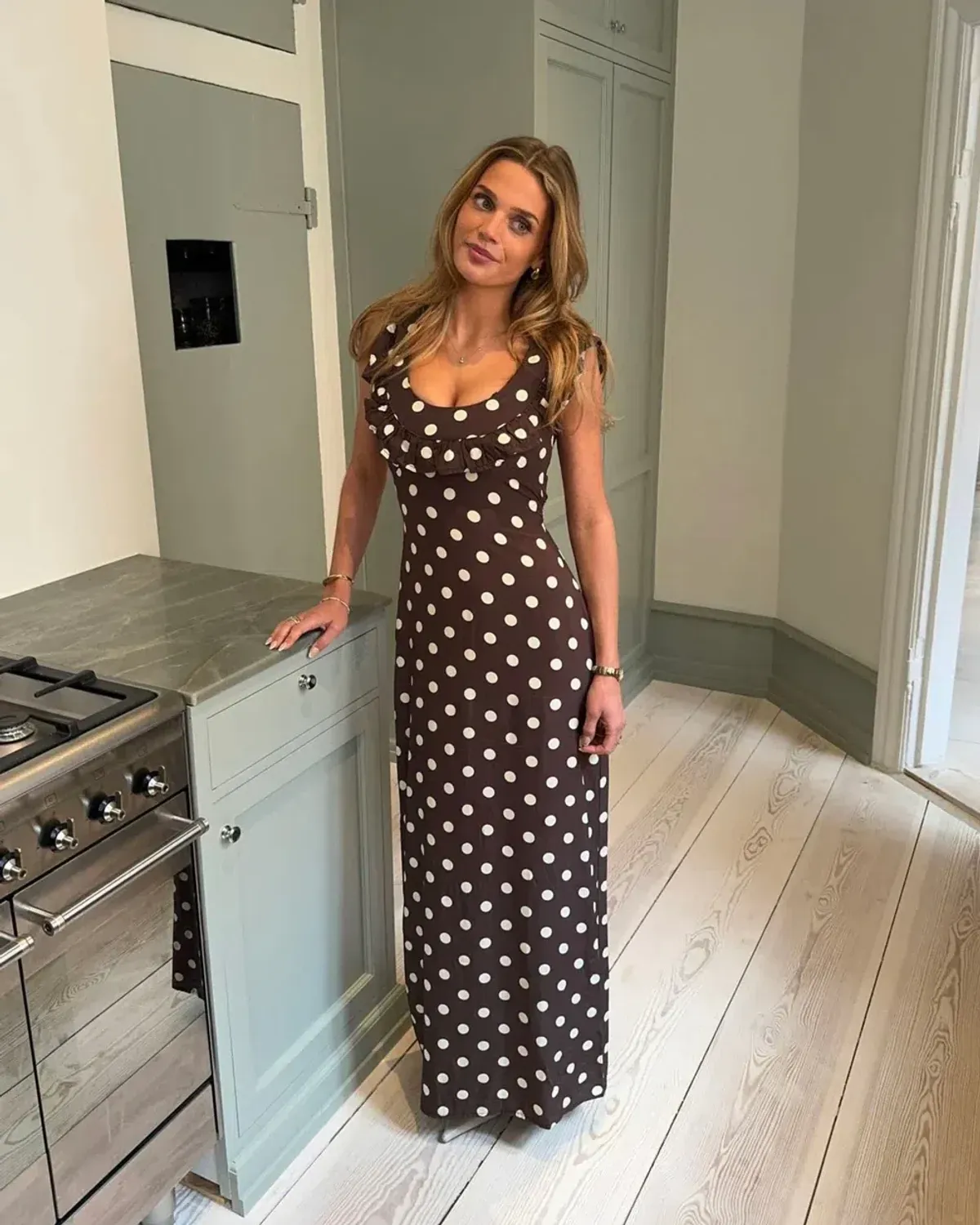 The Designer Club Design by Si Luna Dress Brown Print Size XS AU 6 - Image 1