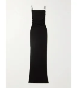 Christopher Esber Open-back Embellished Ruched Crepe Maxi Gown Black Size AU 6 for rent on The Volte - image 4