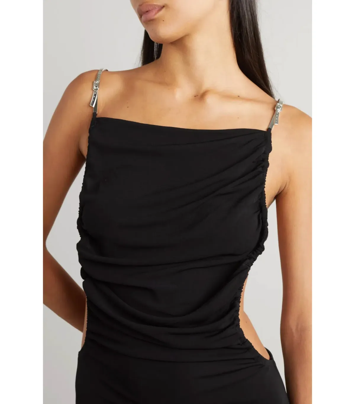 Christopher Esber Open-back Embellished Ruched Crepe Maxi Gown Black Size AU 6 - Image 3