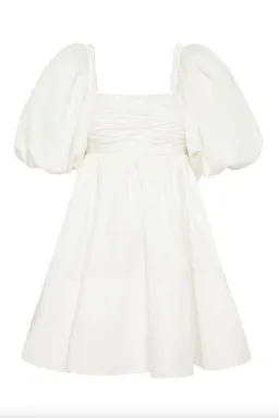 Aje Casabianca Puff Sleeve Mini Dress White Size 6 for rent on The Volte - image 3