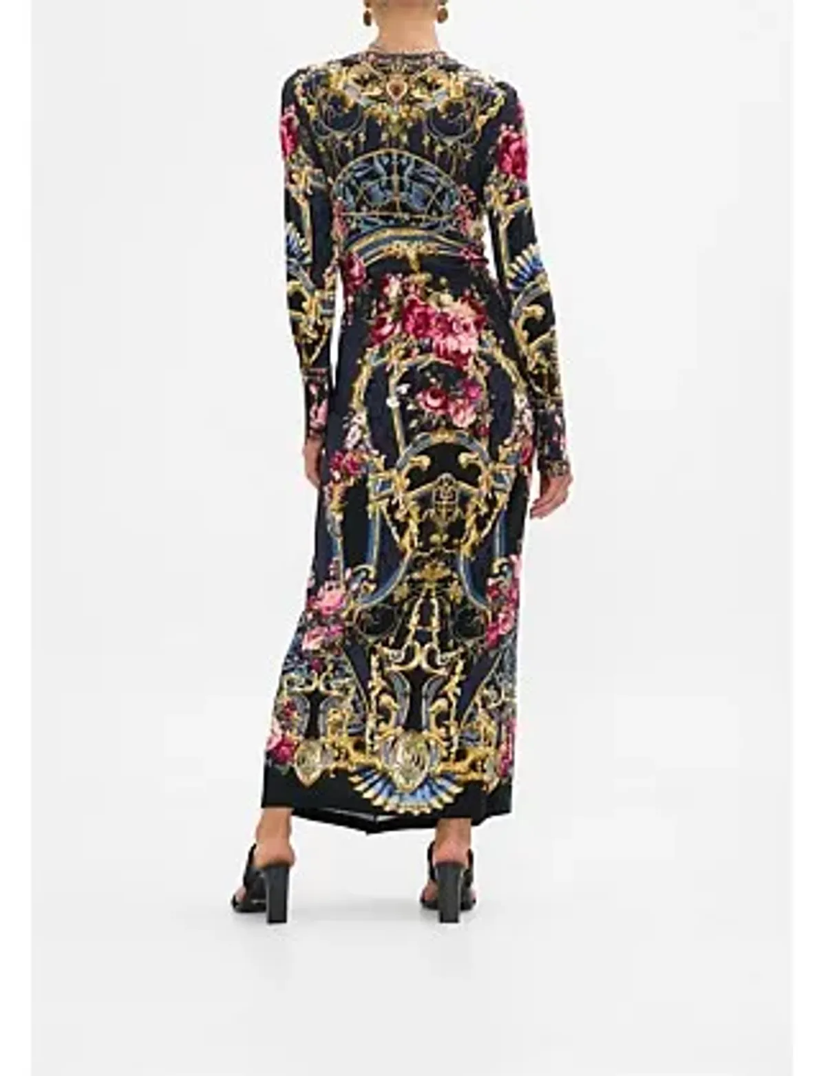 Camilla Long V Neck Twist Front Jersey Dress Size 14/L - Image 3