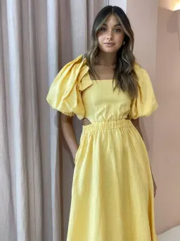 Sovere Noble Maxi Dress Buttercup Size AU 10 for rent on The Volte - image 2