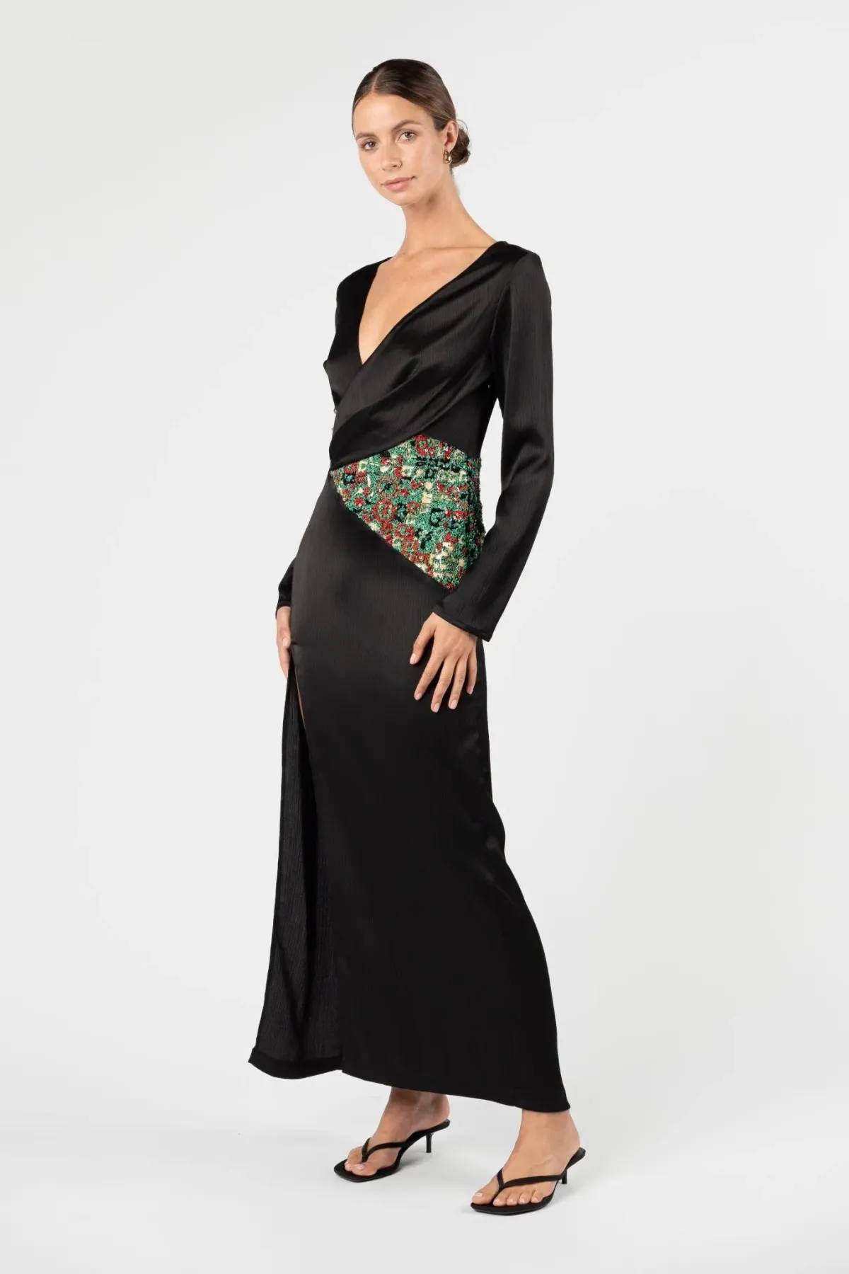 One Fell Swoop Roisin Maxi Dress Ember Glow Black Size 12  - Image 4