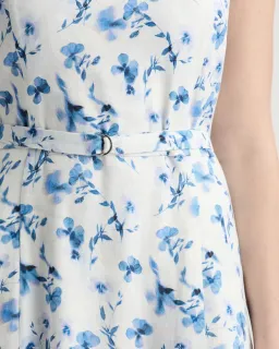 David Lawrence Birdie Linen Dress Ivory Multi Size 16/XL for rent on The Volte - image 4