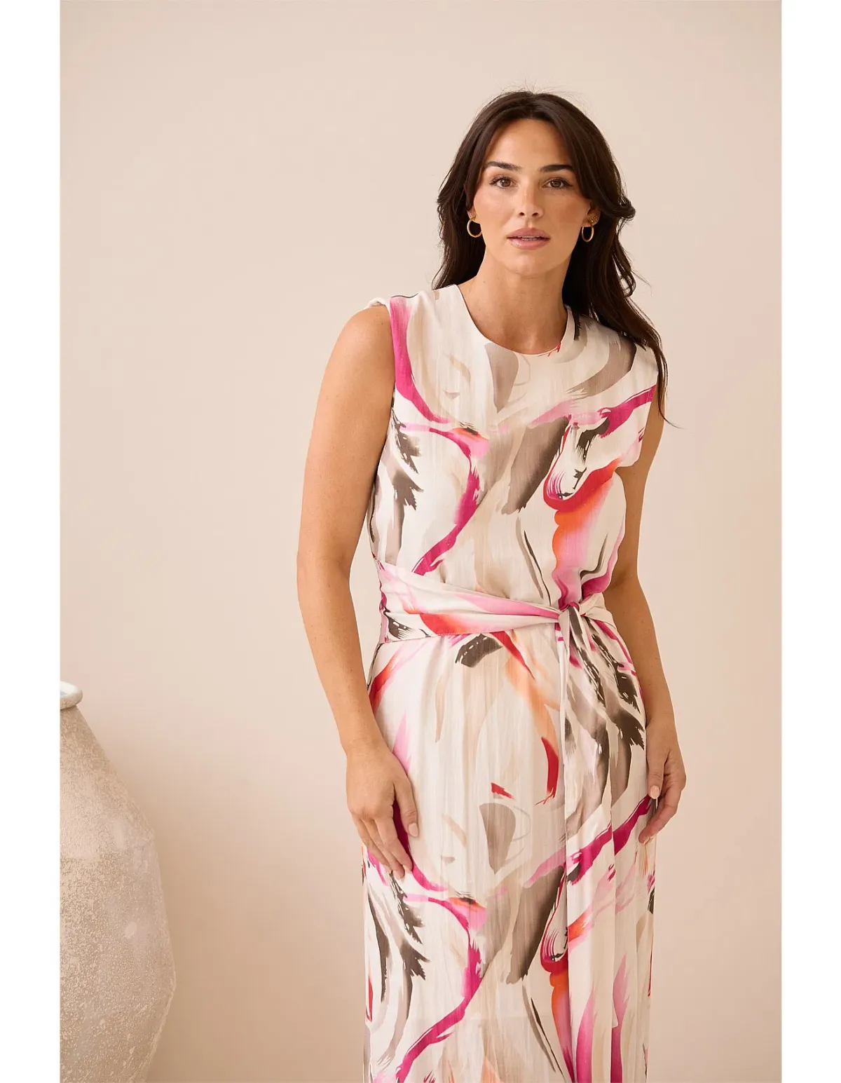 Brave + True Turning Point Dress Midi Dress in Boysenberry Swirl Print Size 10/M - Image 4