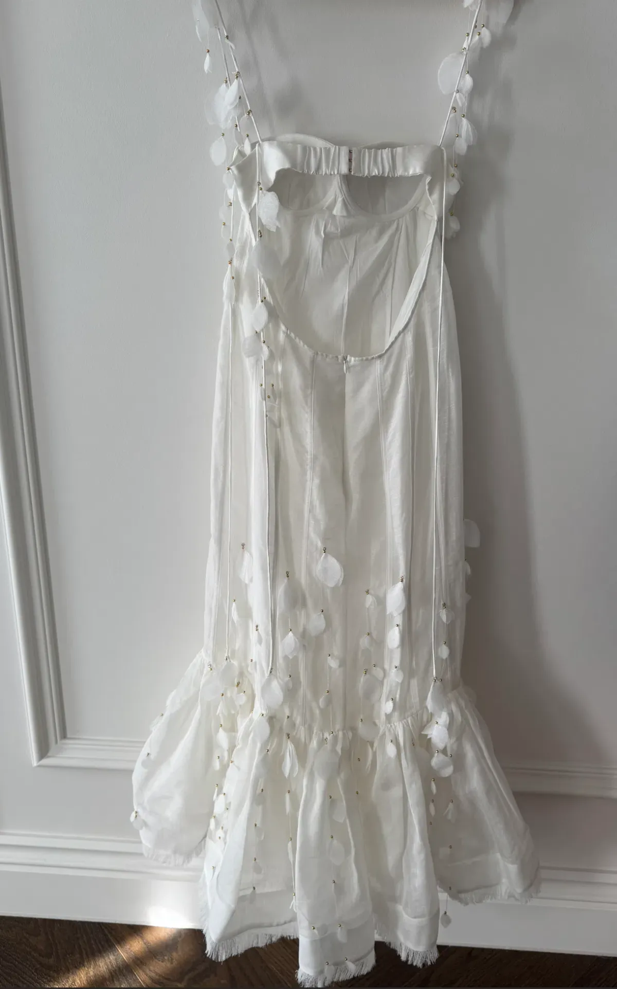 Zimmermann Botanica Petal Gown Dress in White Size AU 10  - Image 4