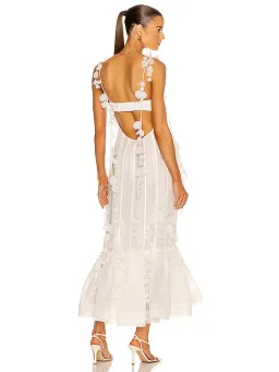 NEVER WORN Zimmermann Botanica Petal Gown Dress in White Size 2 AU 10  for rent on The Volte - image 2