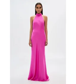 MISHA Evianna Satin Gown Pink Size 10 for rent on The Volte - image 1