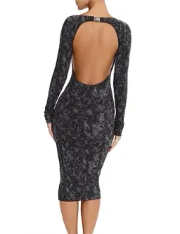 Mistress Rocks Distressed Open Back Midi Dress Size 8/XS for rent on The Volte - image 8