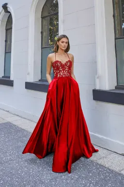 Tania Olsen Mika Formal Dress Red Size AU 10 for rent on The Volte - image 1