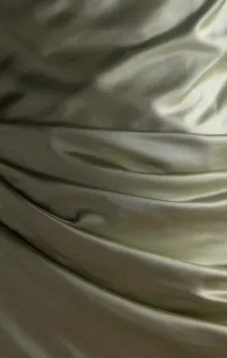 Meshki Dalia Off Shoulder Satin Maxi Dress Maxi Sage Size 8/S for rent on The Volte - image 4