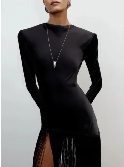 THE NEW ARRIVALS by İlkyaz Özel Vesper in Casino Royale Maxi Dress Black Size 8/S for rent on The Volte - image 2