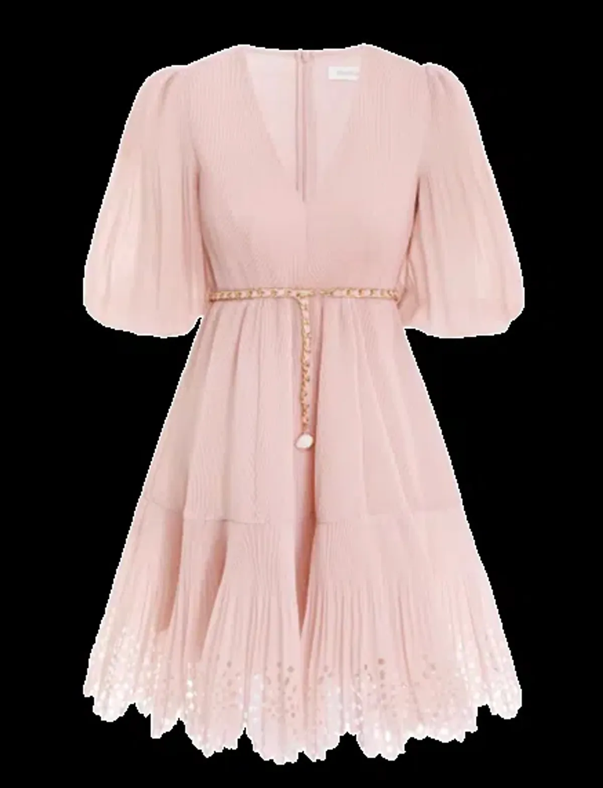 Zimmermann Pleated Mini Dress In Ballet  Size 3 AU 14 - Image 4