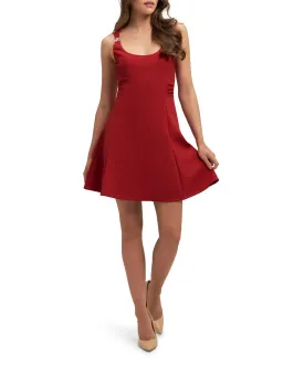 Guess Flare Arianna Mini Dress Red Size 10/M for rent on The Volte - image 1