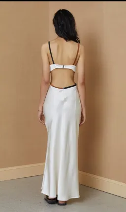 Bec And Bridge Toi Et Moi Cutout Midi  Dress Cream Size 6 for rent on The Volte - image 1