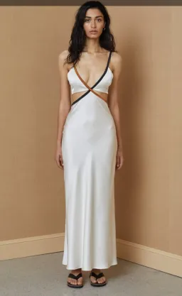 Bec And Bridge Toi Et Moi Cutout Midi  Dress Cream Size 6 for rent on The Volte - image 3