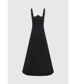 Leo Lin Odette Midi Dress Black Size 18 for rent on The Volte - image 1