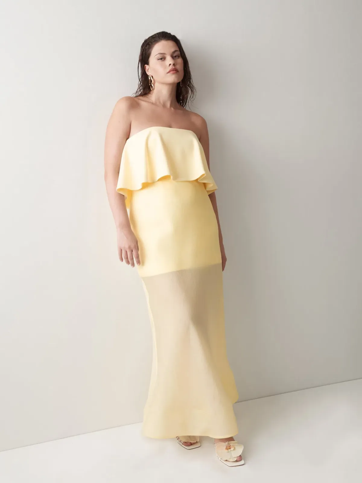 Sheike Gemini Maxi Dress Yellow Size 8 - Image 1