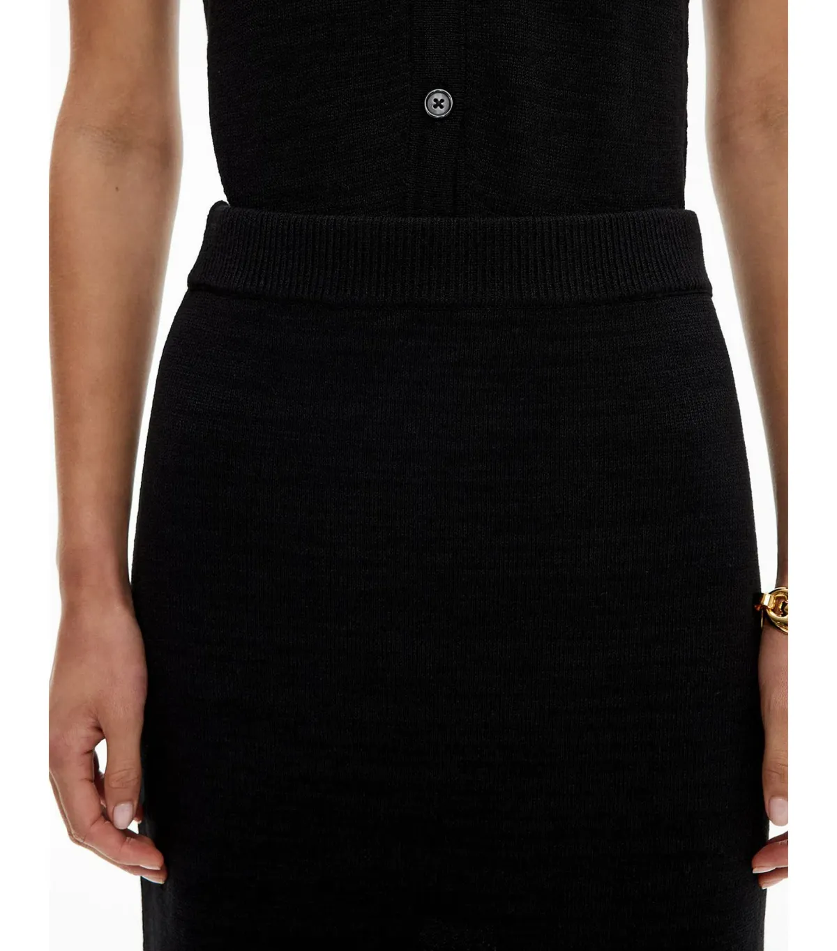 Witchery Knit Maxi Skirt Black Size  - Image 2